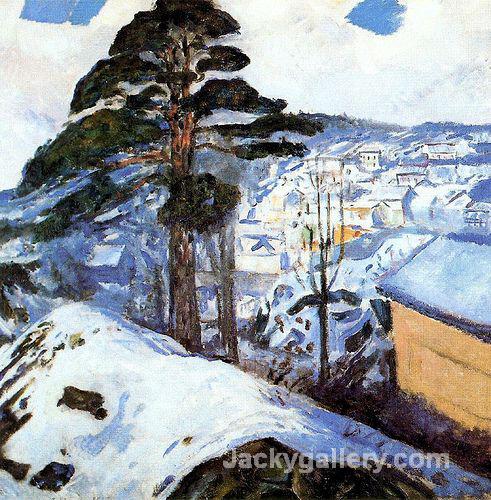 Winter at Kragero by Edvard Munch paintings reproduction